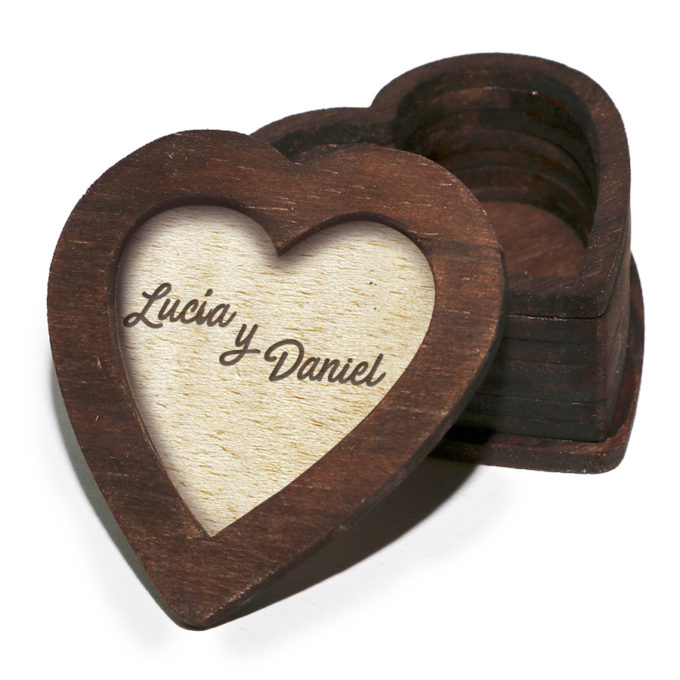 Caja de anillos corazón