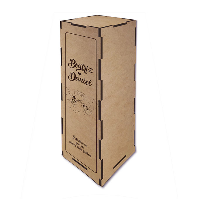 Caja vino madera